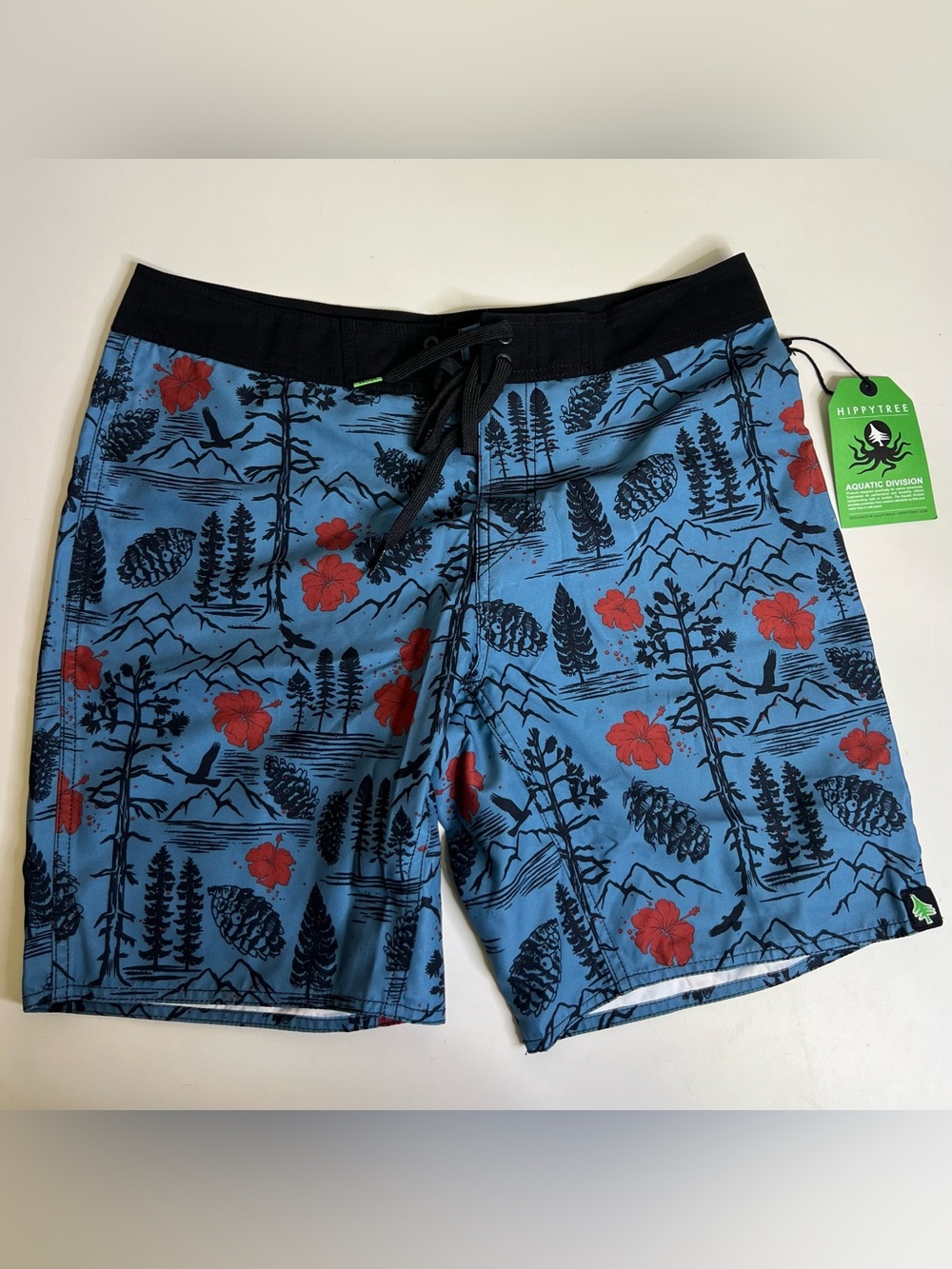 Hippy Tree Men's Paradise Trunk Shorts, Indigo - Size 34